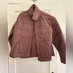 Zella Womens Dusty Mauve Puffer Jacket